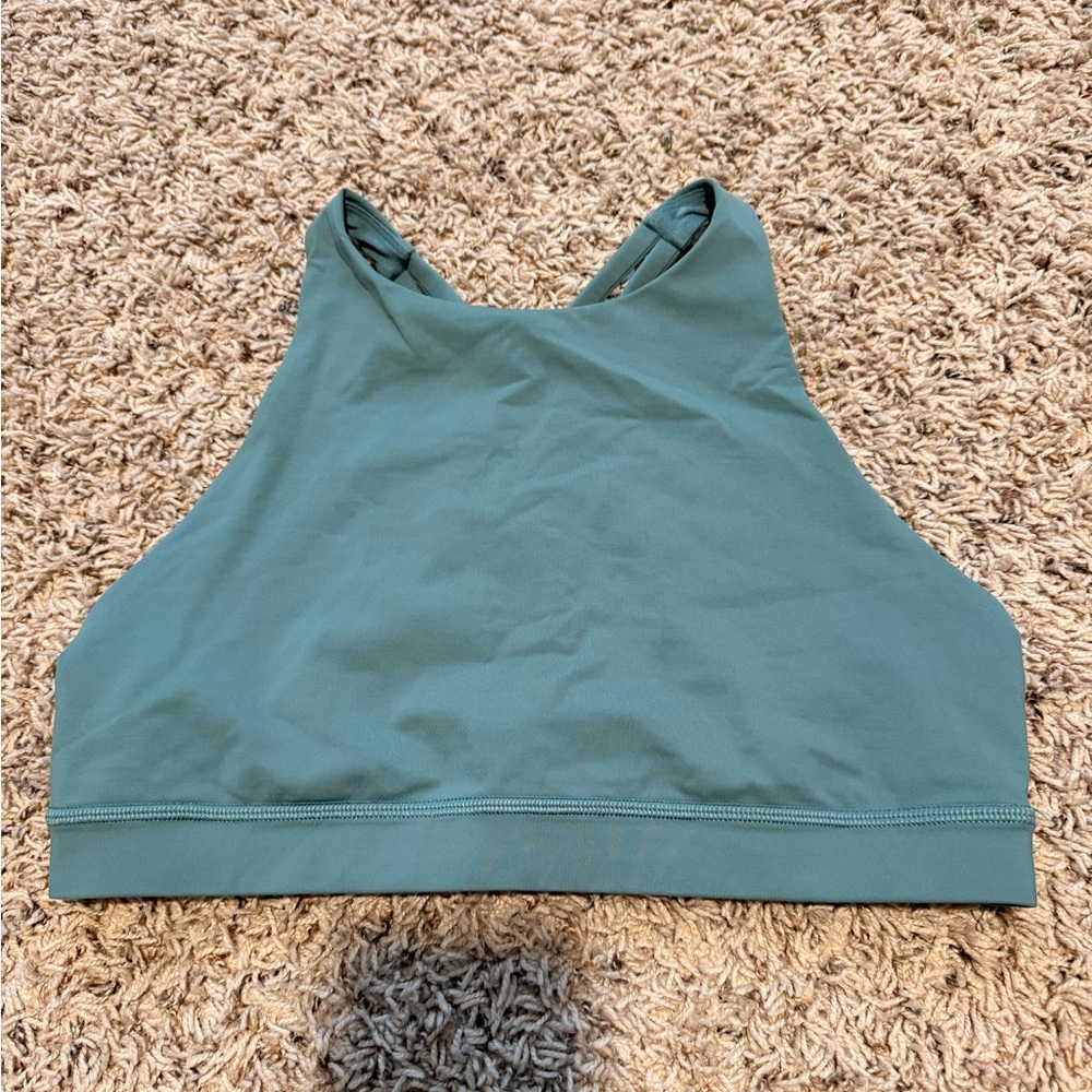 Lululemon Teal High Neck Sports Bra